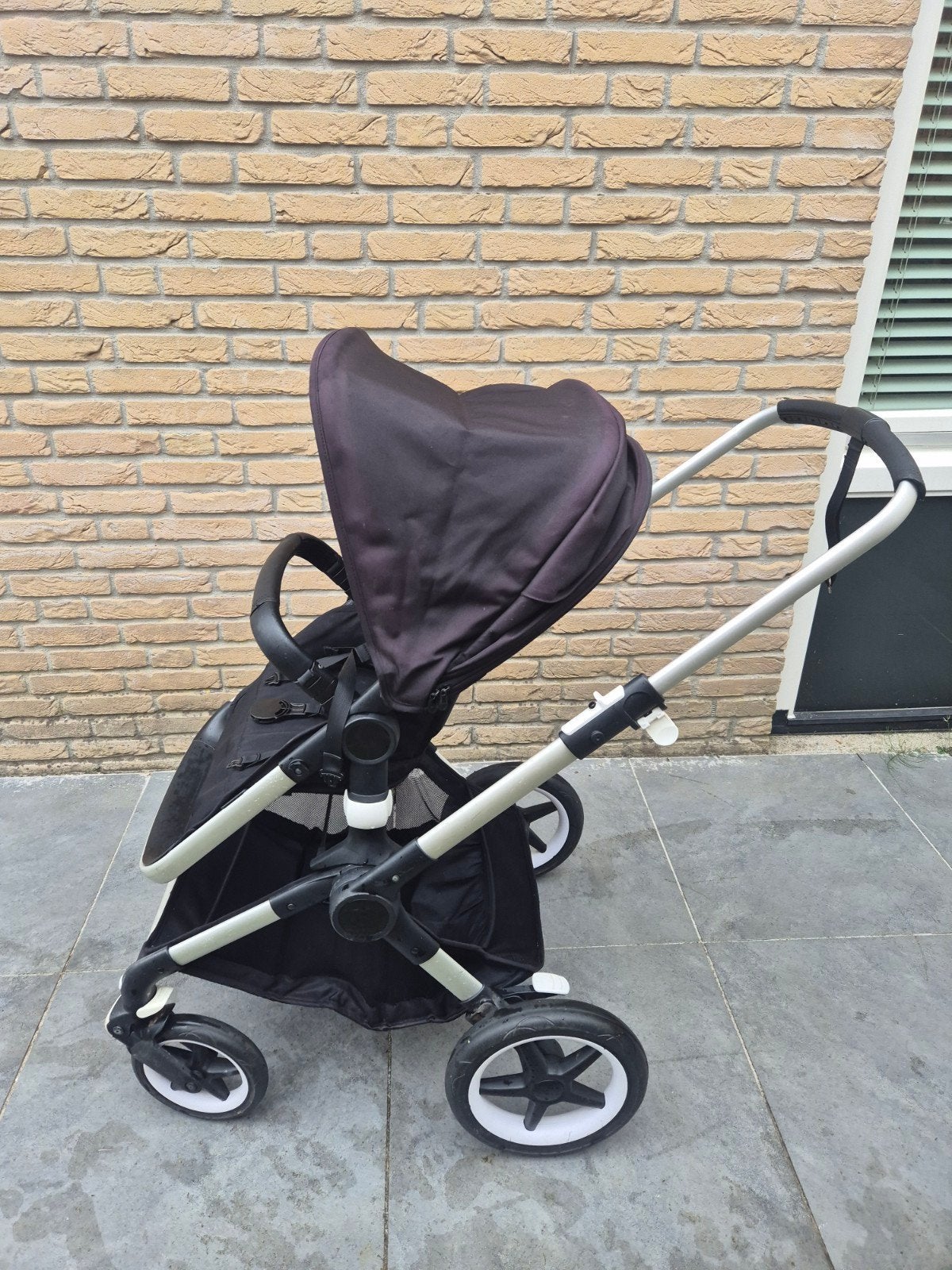 Bugaboo fox2 kinderwagen - Zwart/Zilver, Ophalen, Gebruikt, Bugaboo, Verstelbare duwstang