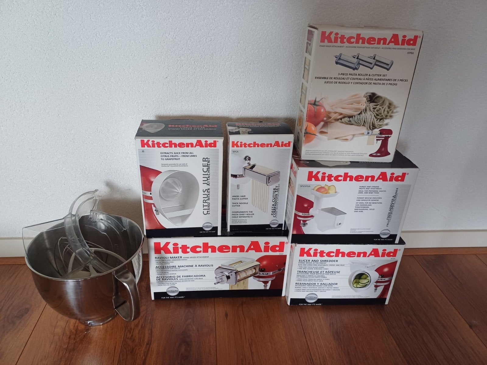 KitchenAid accessoires set: citruspers, pastamaker, rasp, Ophalen, Gebruikt
