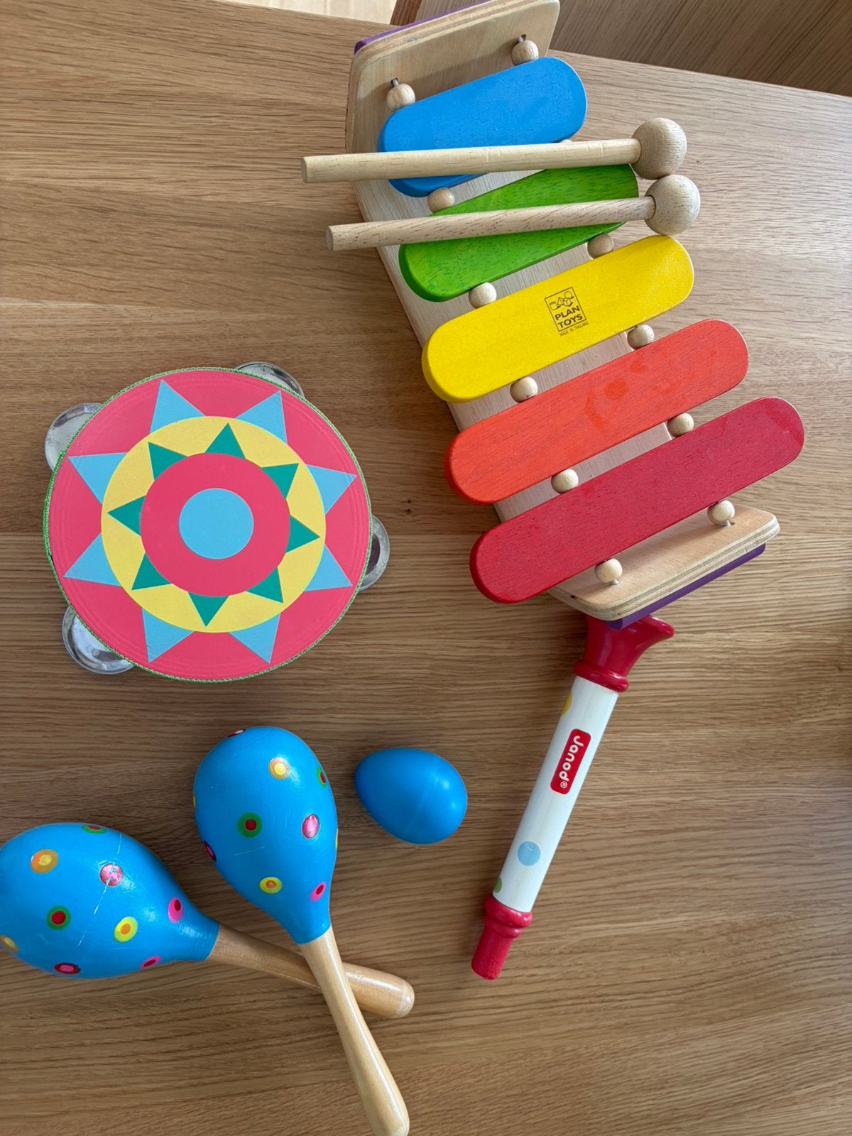 Houten muziek instrumenten van oa.Plantoys en Janod, Ophalen, Zo goed als nieuw