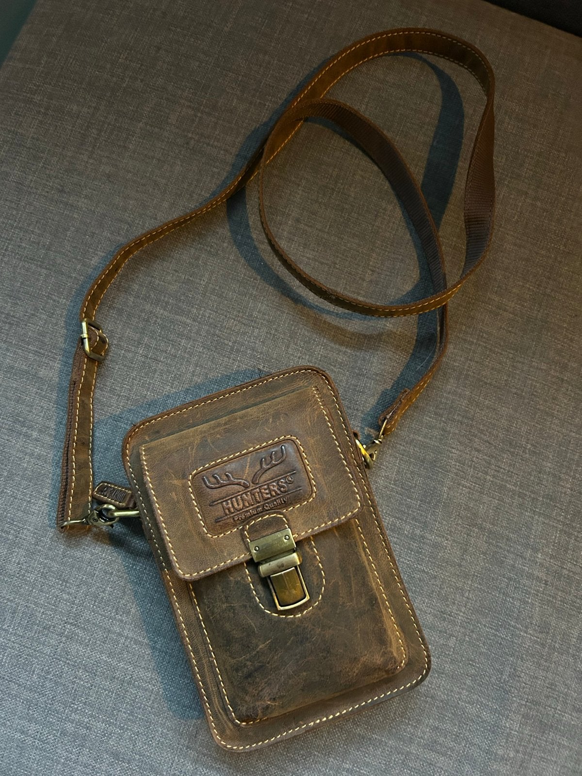 Hunters Leren Tas - Stoer, Robuust & Stijlvol (Nieuw), Overige merken, Bruin, Nieuw, Ophalen of Verzenden