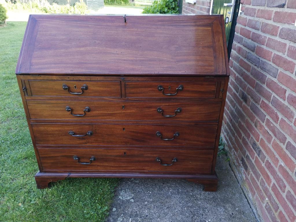 Originele hardhouten antieke secretaire., Ophalen