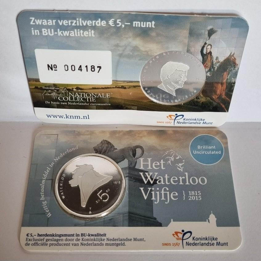 5 Euro Coincard 2015 - Het Waterloo Vijfje in BU-kwaliteit, Ophalen of Verzenden, Koningin Beatrix, Euro's
