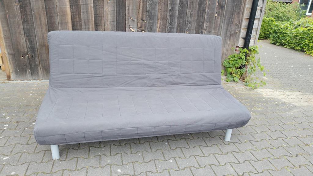 Ikea zit-/bedbank 200x140 cm - Grijs, Huis en Inrichting, Ophalen, Gebruikt, Tweepersoons, 140 cm