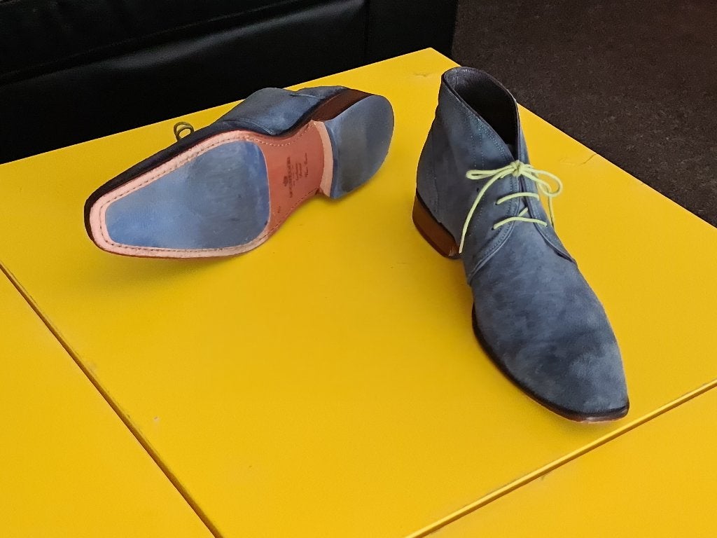 Nieuw Mc Gregor suede half hoog schoenen met blauwe kleur11, Nieuw, Ophalen of Verzenden, Veterschoenen, McGregor