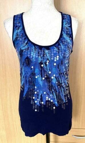 Mouwloze top maat L NIEUW, Kleding | Dames, Blauw, Maat 42/44 (L), Nieuw, Ophalen of Verzenden
