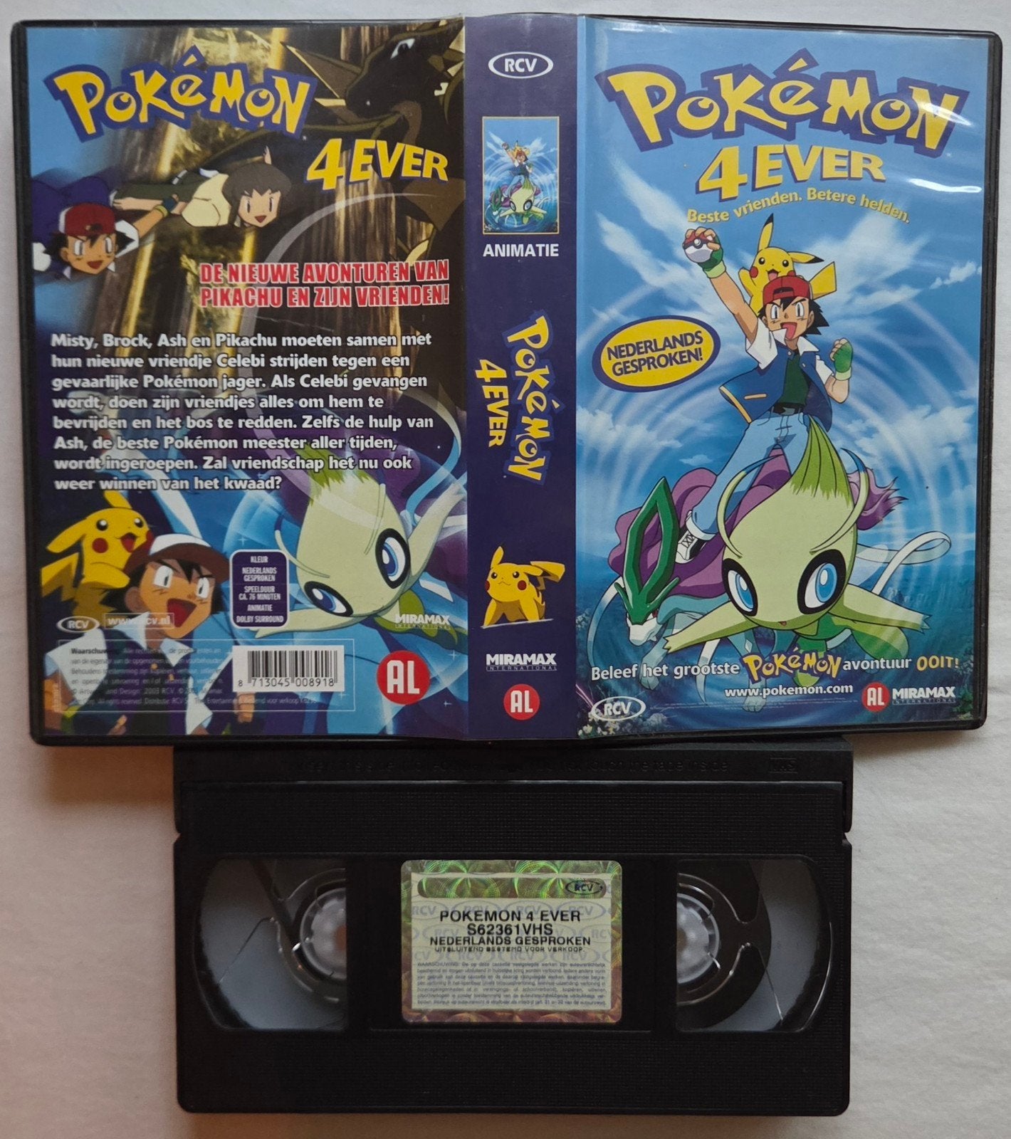 Pokemon 4-Ever VHS Cartoon/Anime, Cd's en Dvd's, Alle leeftijden, Ophalen of Verzenden, Gebruikt