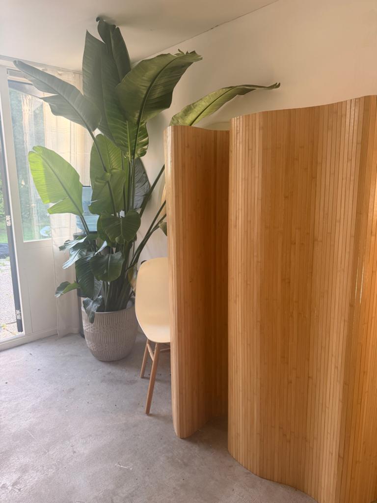 Roomdivider / geluidsscherm 176-3 meter, Ophalen, Hout, Zo goed als nieuw, Modern