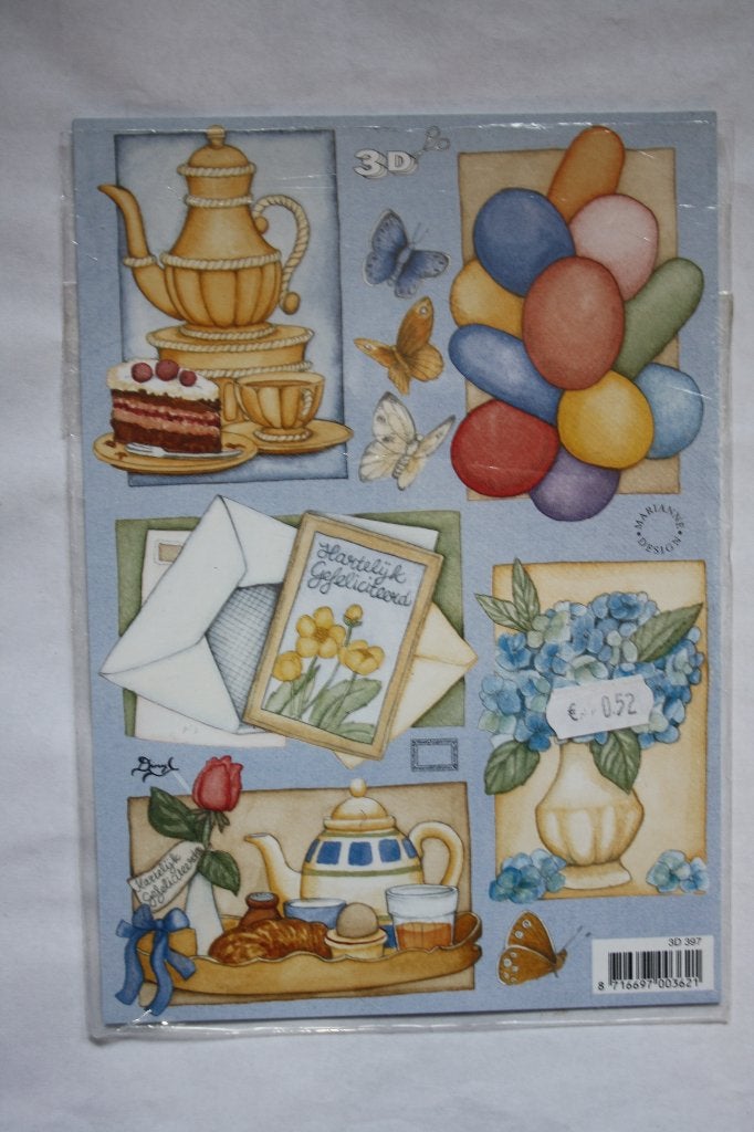 11 st. A5 knipvellen A5 3D Marianne design 9926, Ophalen of Verzenden, Nieuw, Overige thema's, Knipvel