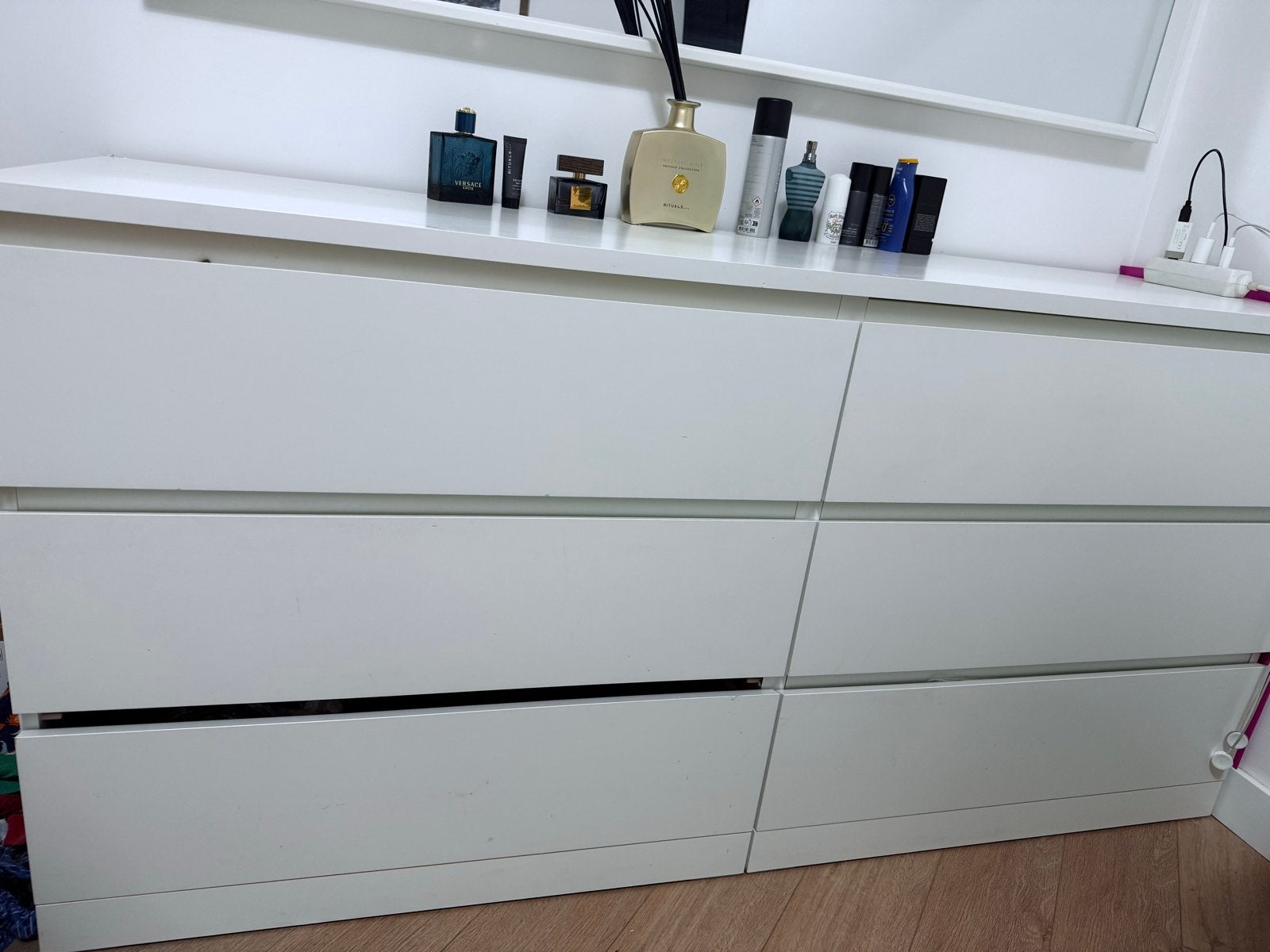 IKEA MALM ladekast - 6 lades - Wit, Huis en Inrichting, Ophalen, Gebruikt, 5 laden of meer, 150 tot 200 cm