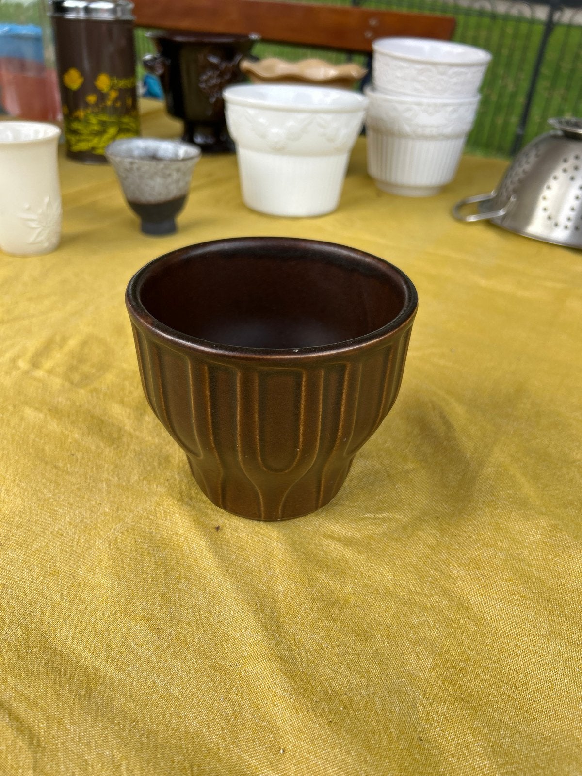 Mooie bruine Jasba pot - Vintage keramiek, Ophalen of Verzenden