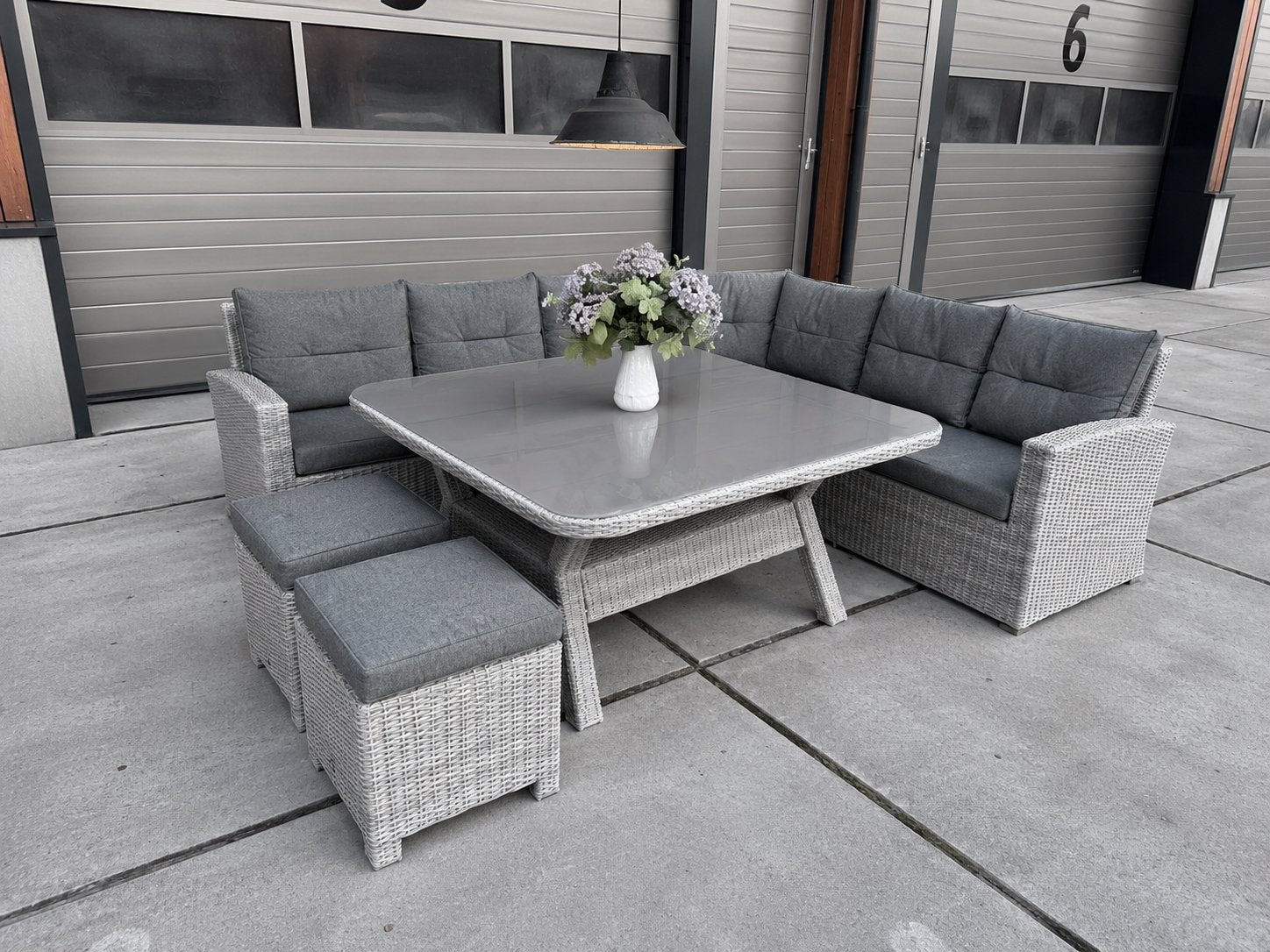 Schitterende diningeset in perfecte staat, Tuin en Terras, Tuinsets en Loungesets, Ophalen, ., Bank, Meer dan 8 zitplaatsen