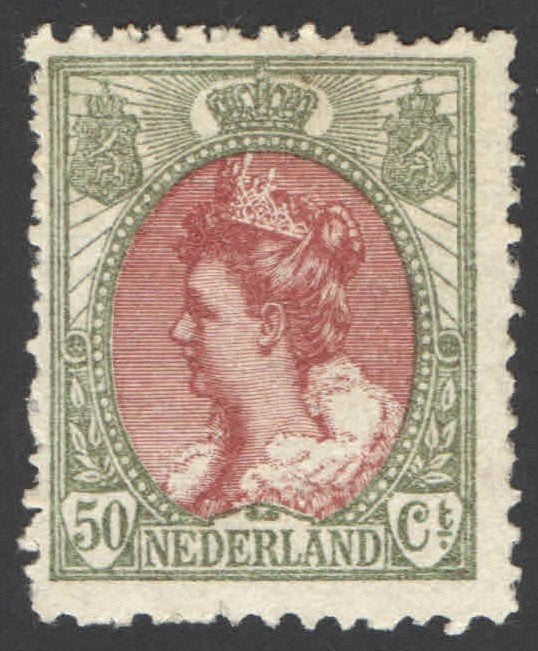 Nederland NVPH nr 74 ongebruikt Koningin Wilhelmina 1899, Postzegels en Munten, Ophalen of Verzenden, T/m 1940, Postfris
