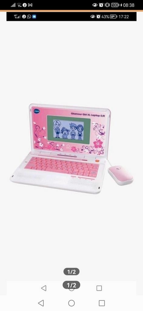 Vtech Glamour Speelgoed Laptop, Kinderen en Baby's, Speelgoed | Educatief en Creatief, Ophalen, Zo goed als nieuw, Rekenen