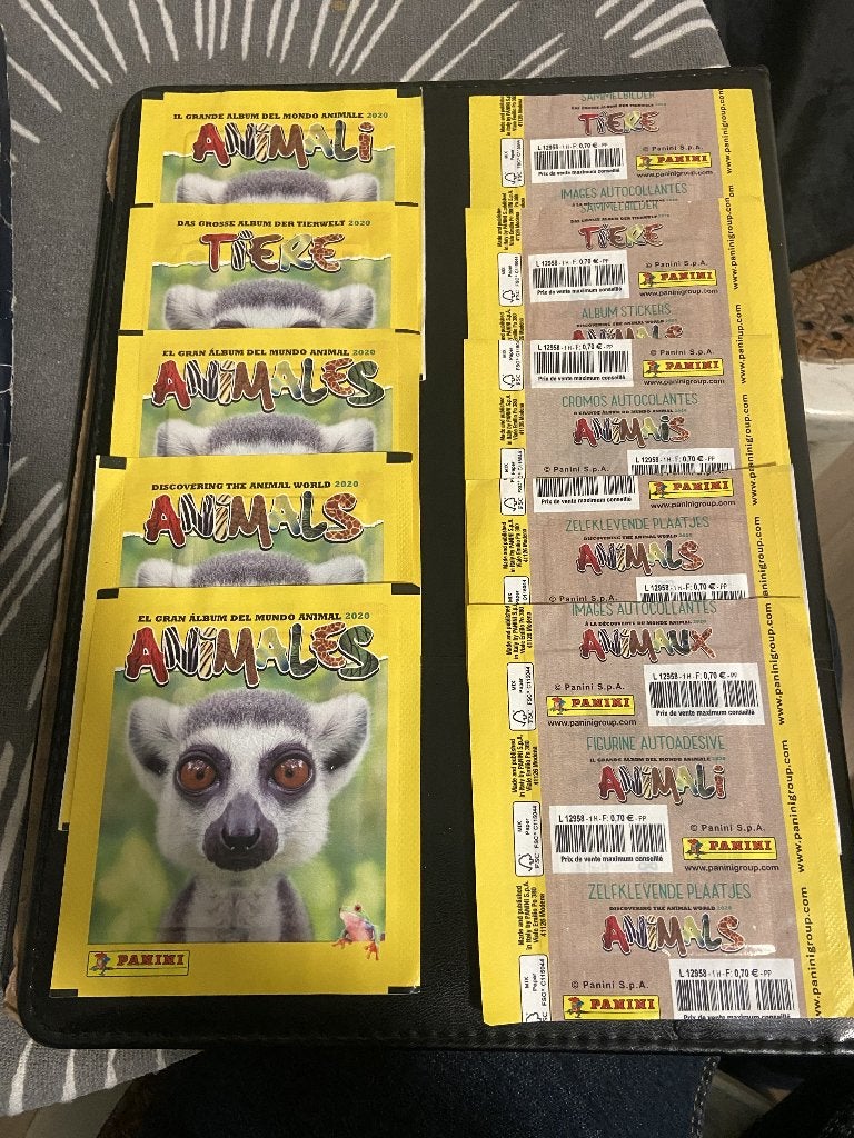 10 Panini sticker zakjes Animaux 2018, Ophalen of Verzenden, Zo goed als nieuw
