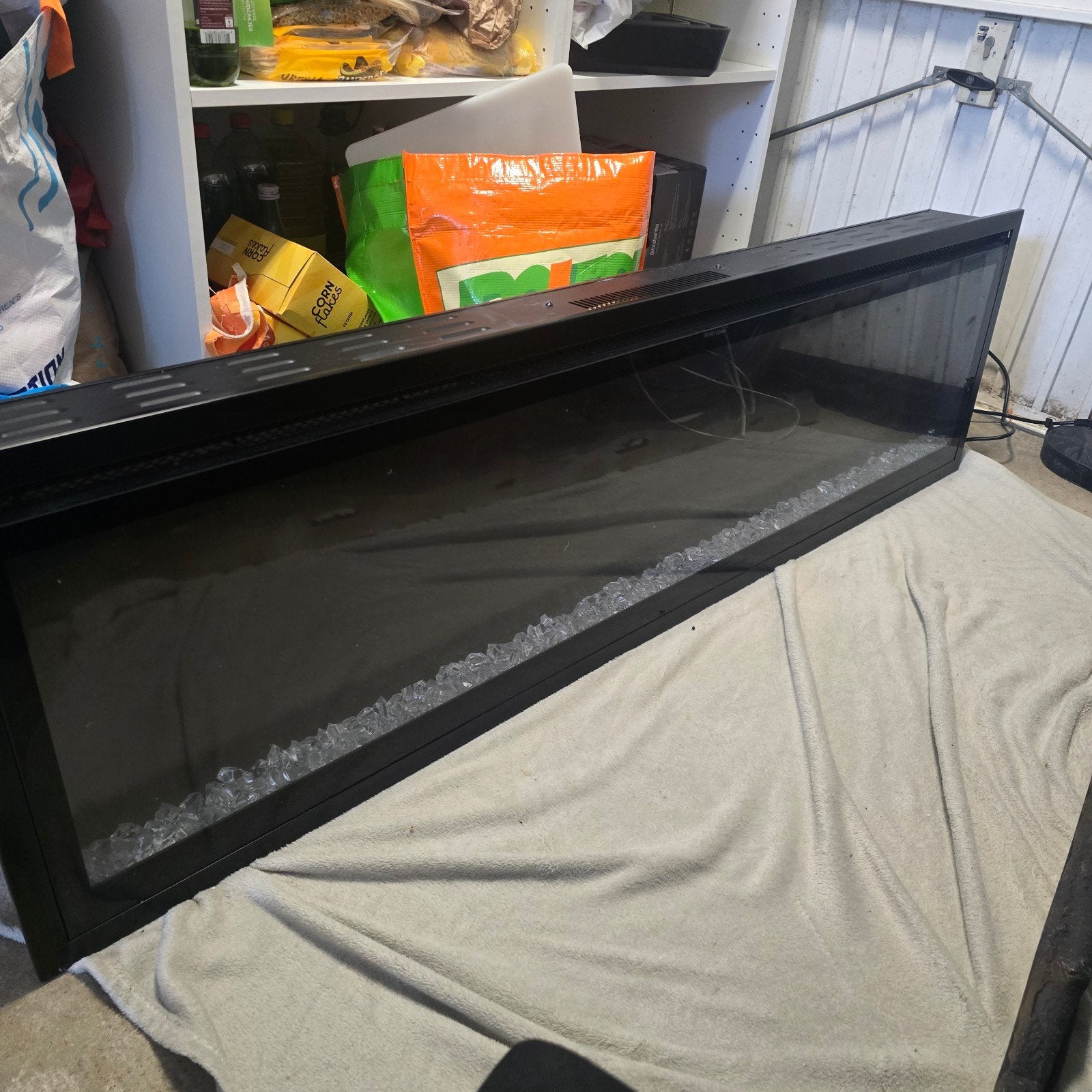 Inbouw Sfeerhaard 152 cm voor Cinewall Realistische Vlammen, Huis en Inrichting, Kachels, Ophalen, Zo goed als nieuw, Elektrisch