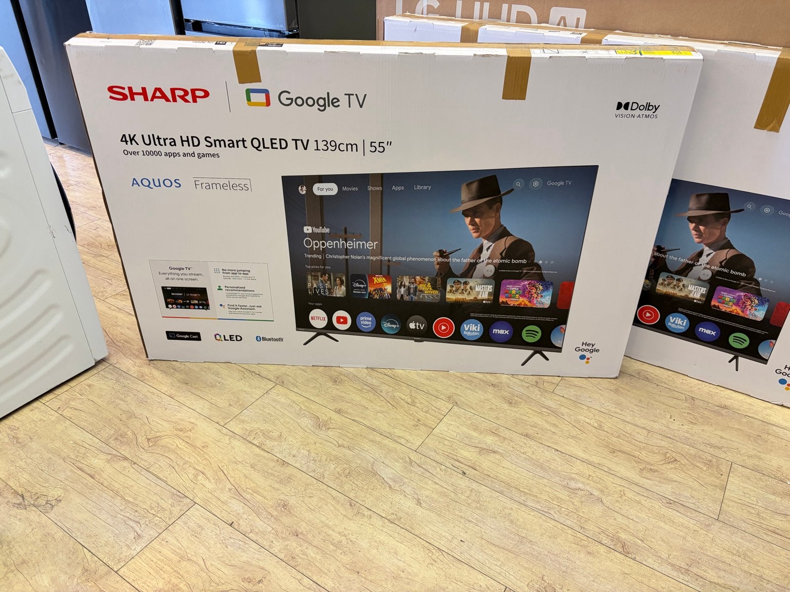 Sharp 55 inch 4K UHD QLED Google TV, Mtgotransport@gmail.com, Ophalen of Verzenden, 100 cm of meer, Sharp
