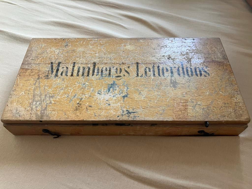 Vintage Malmberg's Letterdoos - Educatief Houten Speelgoed, Ophalen