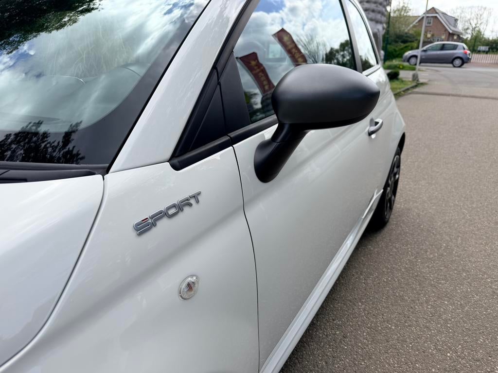 Fiat 500 1.0 70pk Hybrid Sport Pano Clima N.L Auto N.A.P, Auto's, 40 €/maand, Automatische klimaatregeling, 4 stoelen, Leder en Stof
