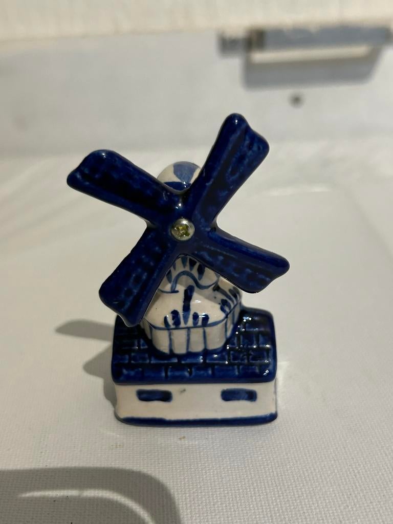 Miniatuur Windmolen delft blauw, Ophalen of Verzenden