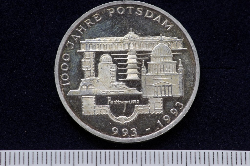 10 Deutsche Mark 1000 Years Potsdam zilver, Ophalen of Verzenden, Duitsland, Losse munt, Zilver