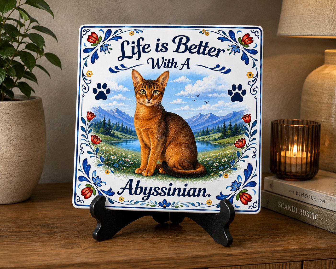 Life is Better with a Abyssinian - Abessijn tegel, Ophalen of Verzenden, Nieuw