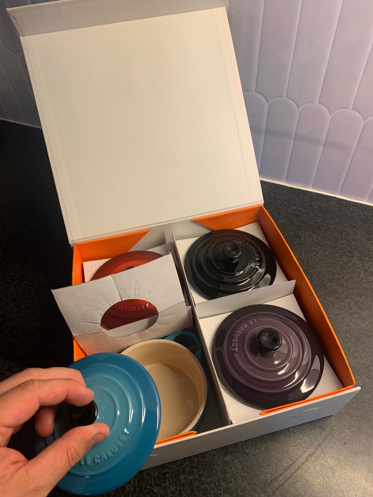 Le creuset - mini pannetjes (ongebruikt), Ophalen of Verzenden, Nieuw