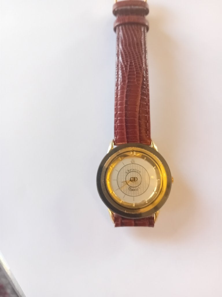 uurwerk  chirstian / daniel 22k goldplated, Sieraden, Tassen en Uiterlijk, Ophalen of Verzenden, Zo goed als nieuw, Goud, Overige materialen