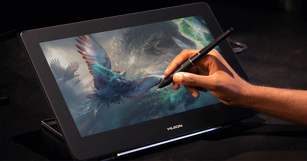 Huion Kamvas Pro 16 plus 4k teken tablet, Ophalen of Verzenden, Multi-touch, Zo goed als nieuw, Bedraad