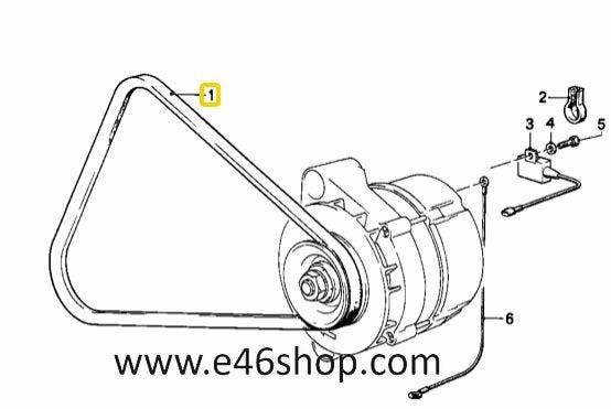 Multiriem BMW 1502 E21 E30 1500 E12 E28 OE 12311268675, Auto-onderdelen, -, -, Nieuw, Ophalen of Verzenden