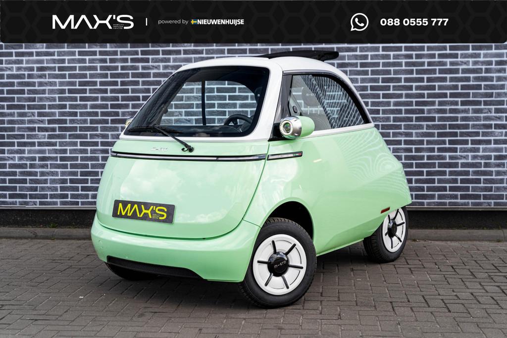Microlino L7 Paris Mint 12,5 kWh | Schuifdak | 177km Rijbere, Auto's, 177 km, Achterwielaandrijving, Gebruikt, Zwart