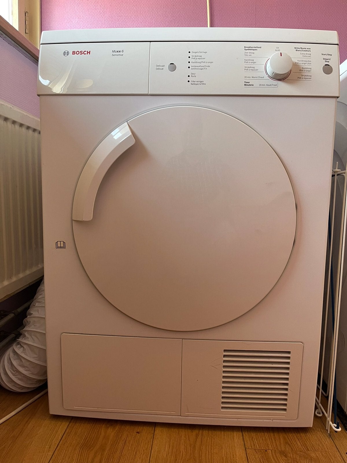 Bosch Maxx6 Sensitive wasdroger (voor Handige Harrie), Ophalen, 6 tot 8 kg, Luchtafvoer, Voorlader