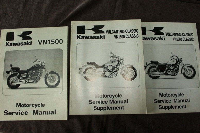 Kawasaki VN1500 Vulcan 1987-1998 motorcycle service manual, Motoren, Handleidingen en Instructieboekjes, Ophalen of Verzenden