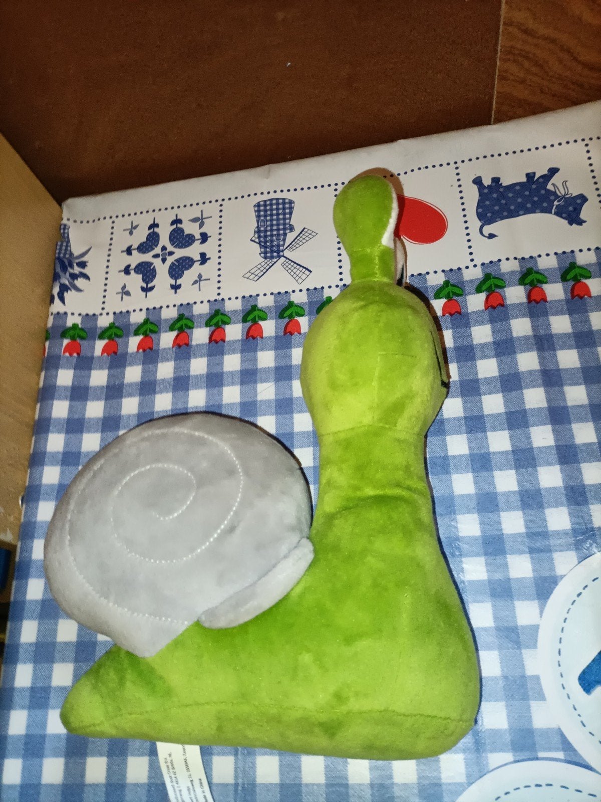 Groene slak knuffel Albert Heijn 26 cm, Kinderen en Baby's, Ophalen of Verzenden, Zo goed als nieuw, Overige typen