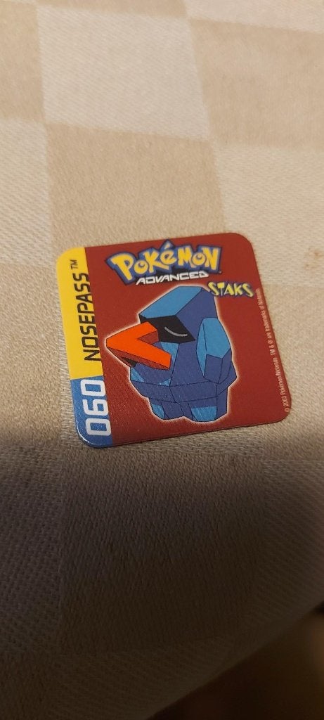 pokemon magneet panini staks Nosepass uit 2003, Hobby en Vrije tijd, Ophalen of Verzenden, Nieuw, Overige typen