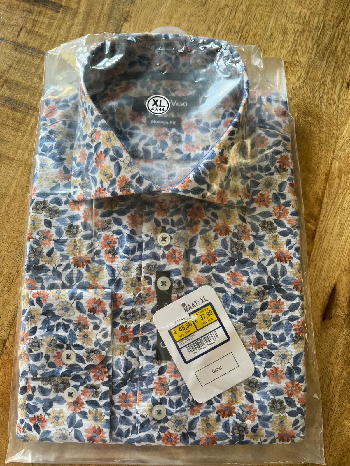 Overhemd claude vigo xl print, Kleding | Heren, Ophalen of Verzenden, Nieuw, Halswijdte 43/44 (XL)