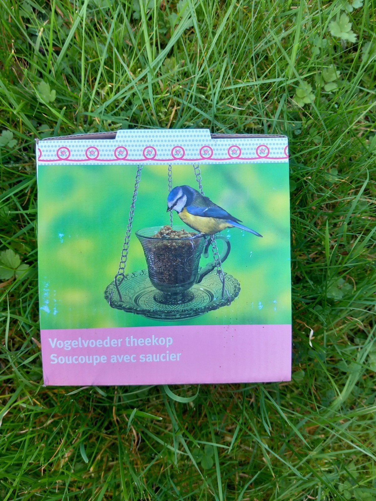 Vogelvoeder theekopje met schotel - Nieuw in doos, Ophalen of Verzenden, Nieuw