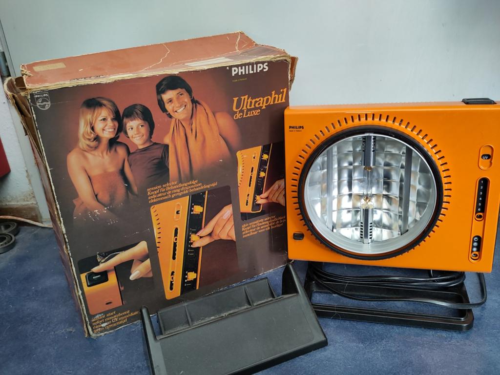 Philips Ultraphil de Luxe HP3115 Vintage Hoogtezon, Ophalen of Verzenden, Zonnebank enkelzijdig, Minder dan 10 lampen