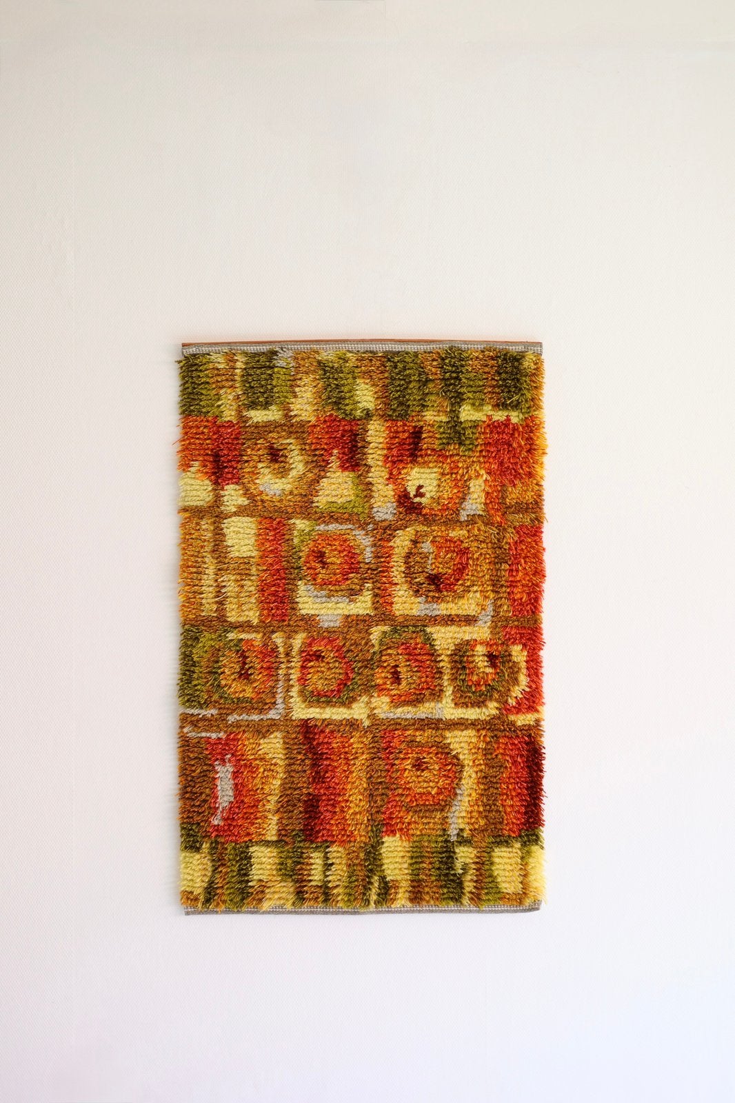 Vintage Scandinavisch wandkleed, mid-century, Pim@tijdperk.eu  leyla@tijdperk.eu, 138 cm, Meerkleurig, Tijdperk