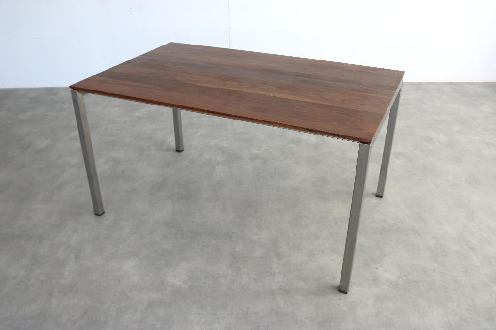 Bert Plantagie design tafel | eettafel | notenhout, Gebruikt, ., Overige materialen, 200 cm of meer