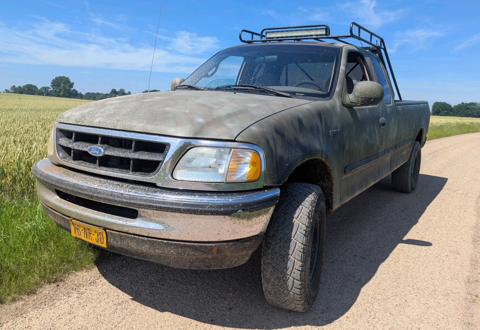 Ford F150 4.2l V6 1997 LPG grijs kenteken pickup, Auto's, Beige, 2239 kg, Ford, 6 cilinders