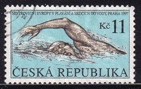 1916 Tsjechië Michel 152 gestempeld , EK zwemmen, Verzenden, Overige landen, Gestempeld