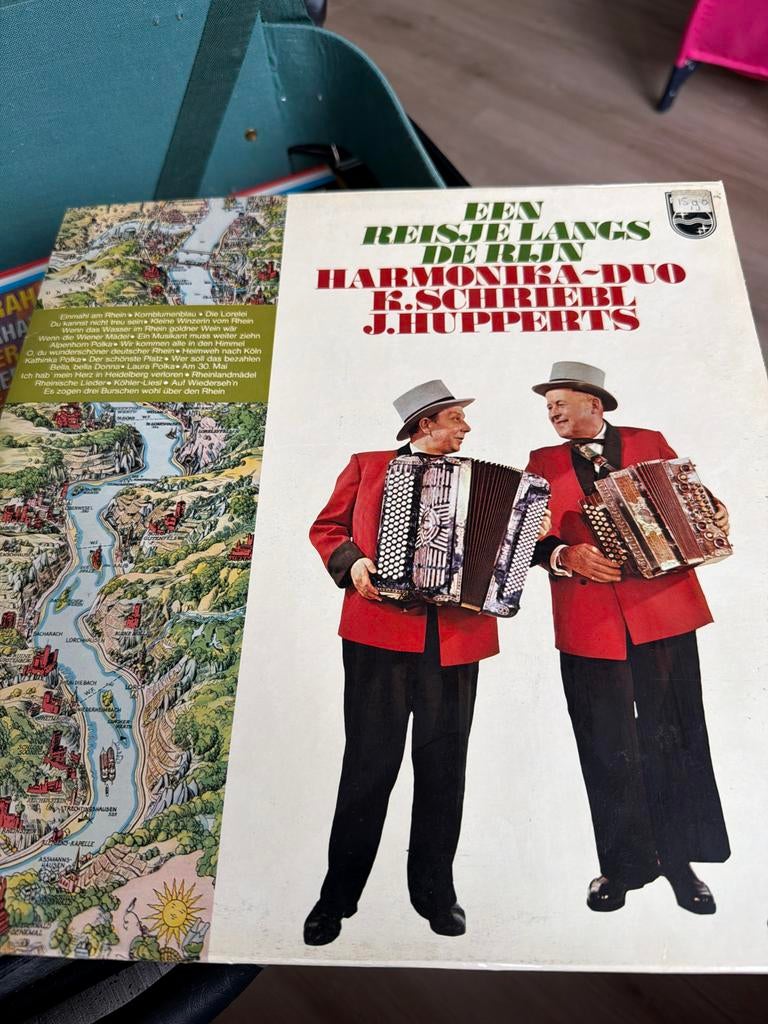 LP: Een Reisje Langs De Rijn - Harmonika-Duo K.Schriebl J.Hu, Ophalen, Europees, Gebruikt, 12 inch
