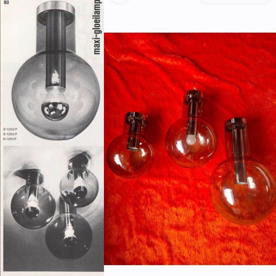 Raak amsterdam globe set van 3 maxi / medi / mini, Ophalen of Verzenden, E27 (groot), Led-lamp