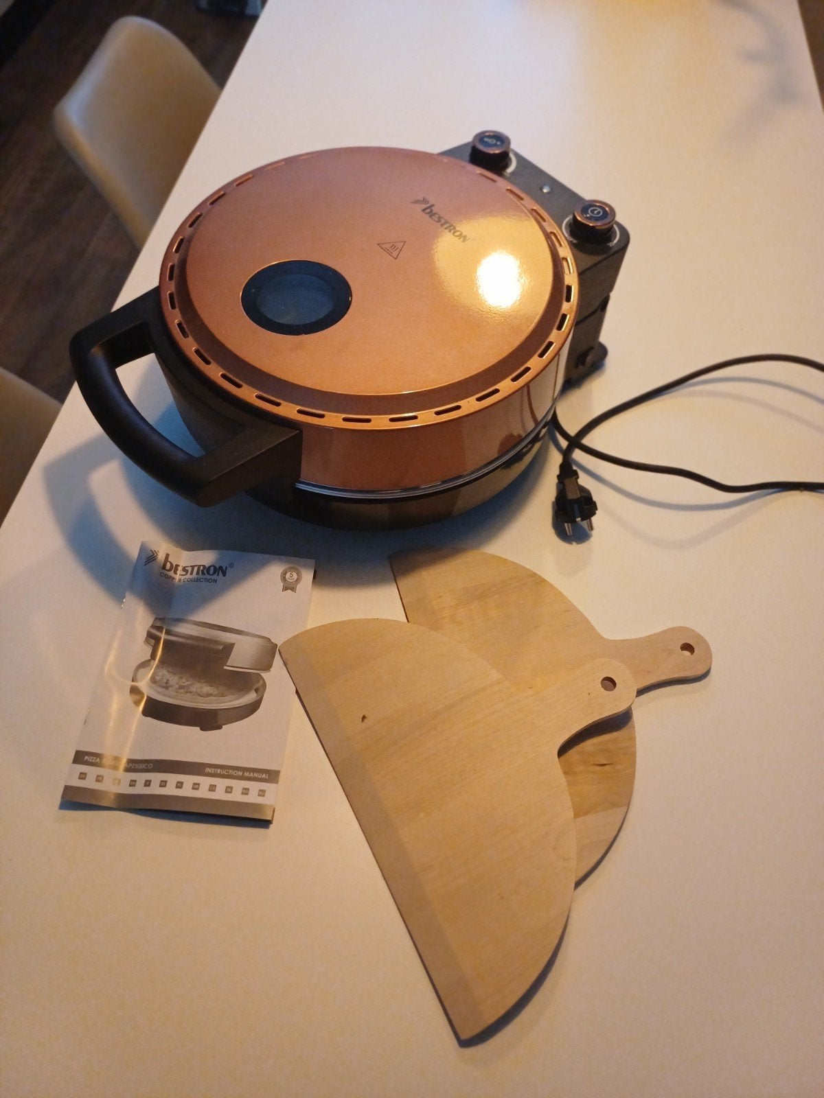 Bestron Pizzaoven met 2 pizza scheppen, Witgoed en Apparatuur, Ovens, Minder dan 45 cm, Minder dan 45 cm, Pizzaoven, Ophalen of Verzenden
