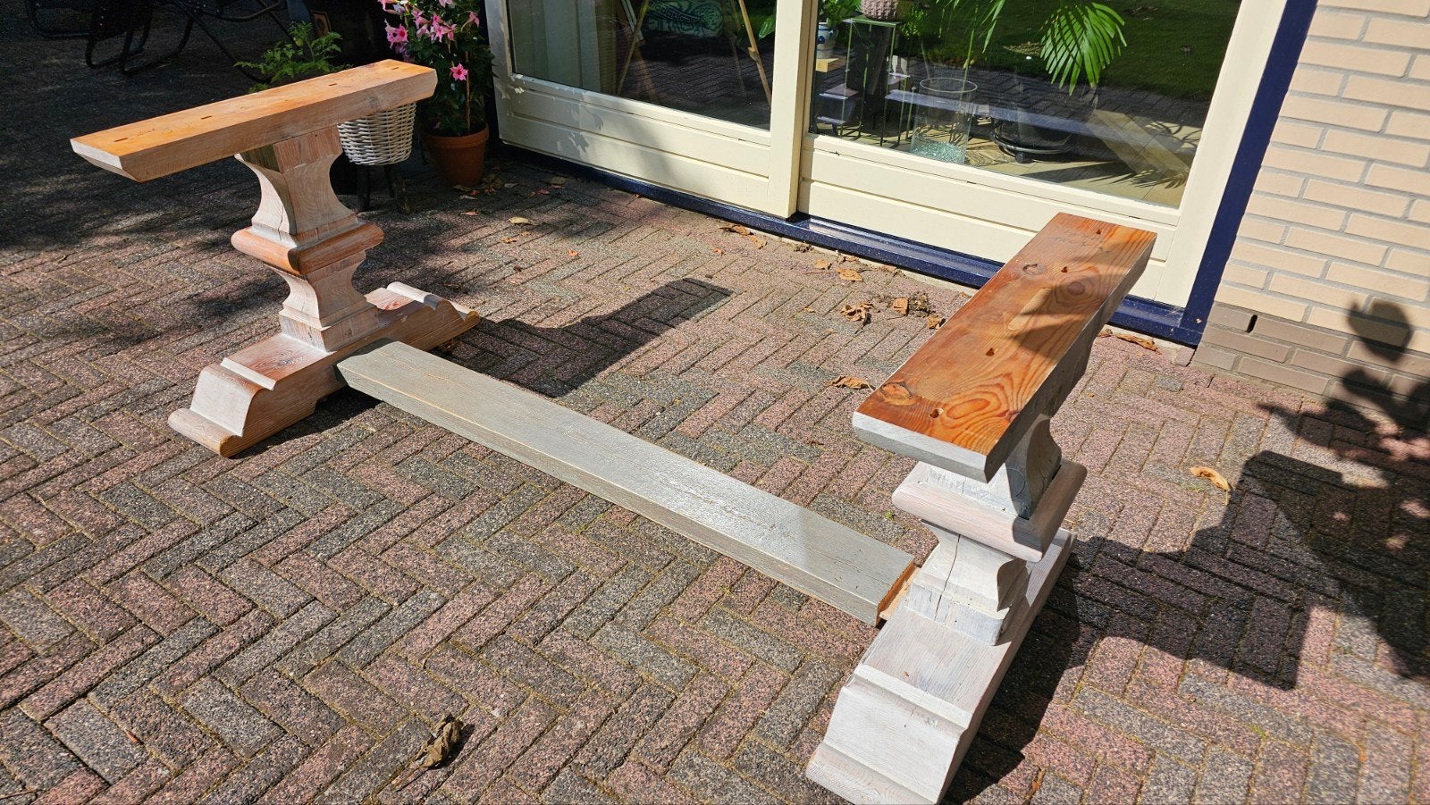 Robuust Kloostertafel Onderstel - Hout, Ophalen