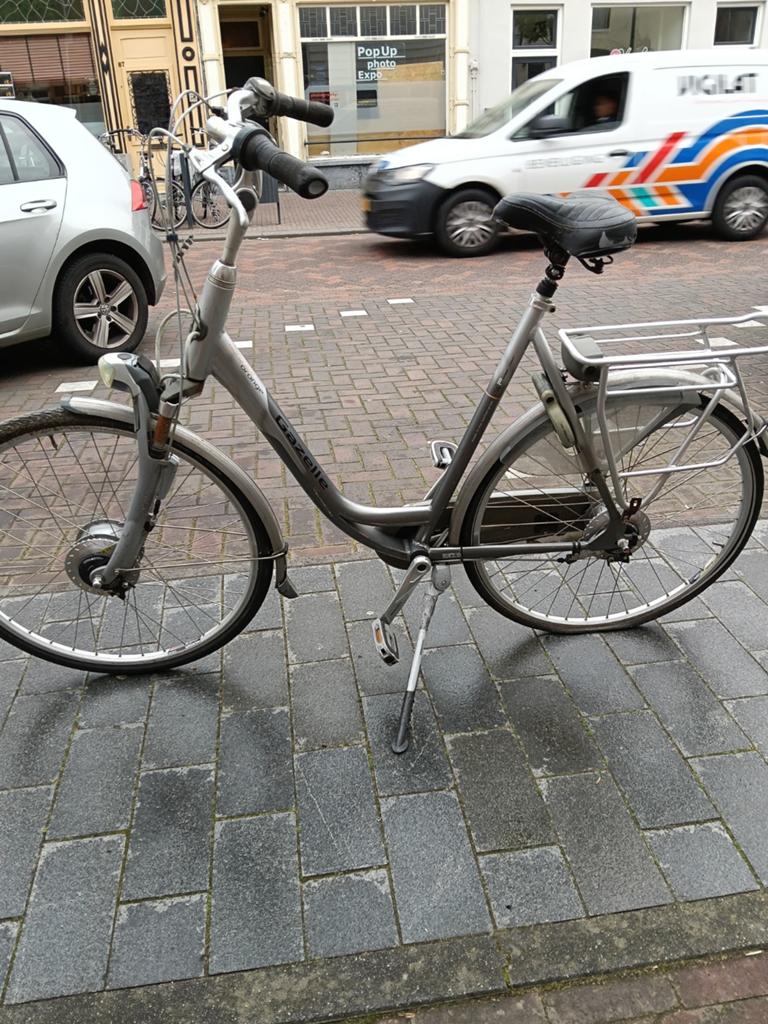 Gazelle Orange  lekke achterb. Goed AXA slot met 2 sleutels., Fietsen en Brommers, Gebruikt, Versnellingen, Gazelle, Trommelrem