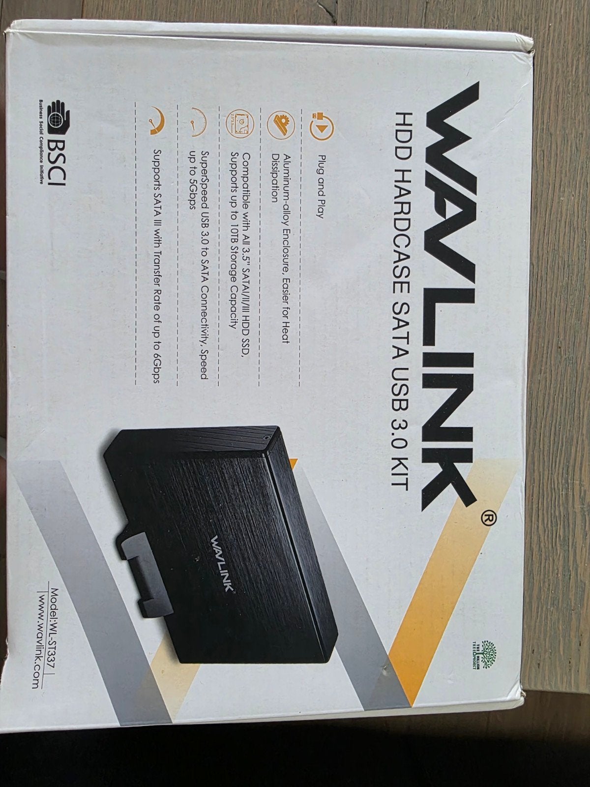 Wavlink HDD Hardcase SATA USB 3.0 Kit - Extern, Computers en Software, Harde schijven, Wavlink, Server, 2.5"/3.5", Nieuw