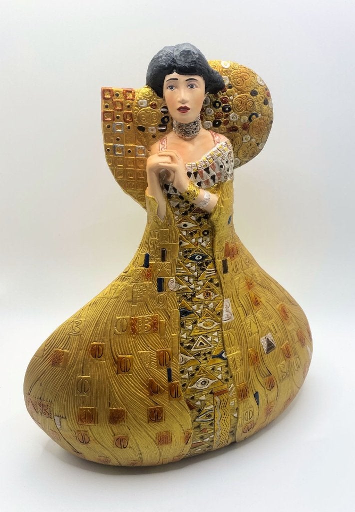 Beeldje Woman in Gold van Gustav Klimt, Antiek en Kunst, Handgemaakt, Art nouveau, Ophalen of Verzenden, 20 - 50 cm