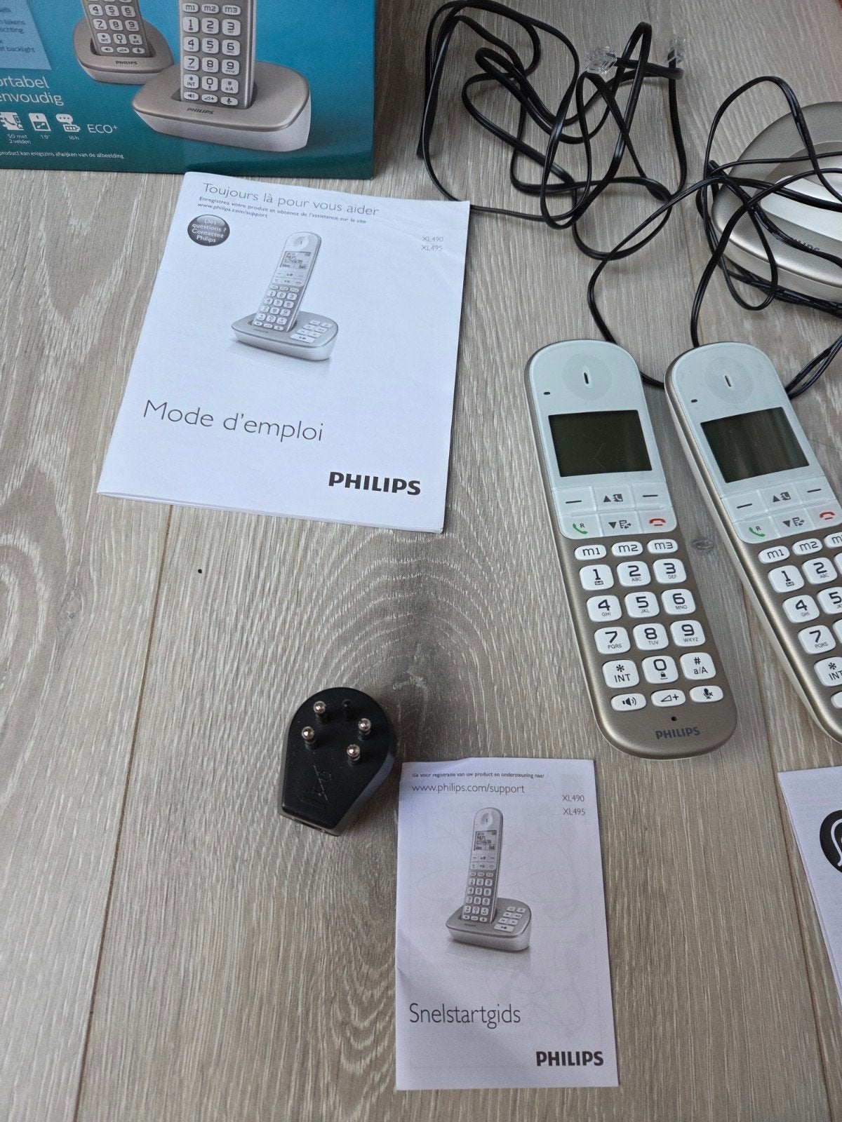 Philips XL490 Duo - Telefoon set, Telecommunicatie, Ophalen of Verzenden, Zo goed als nieuw, 2 handsets