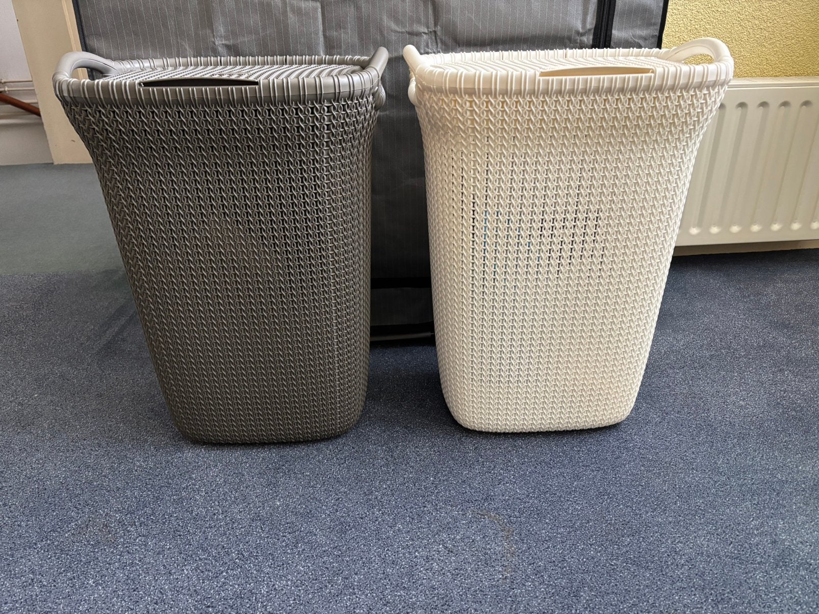 Nieuw Curver Knit Wasmand 57L - Bruin en wit, Ophalen, Zo goed als nieuw, Bruin, Overige typen